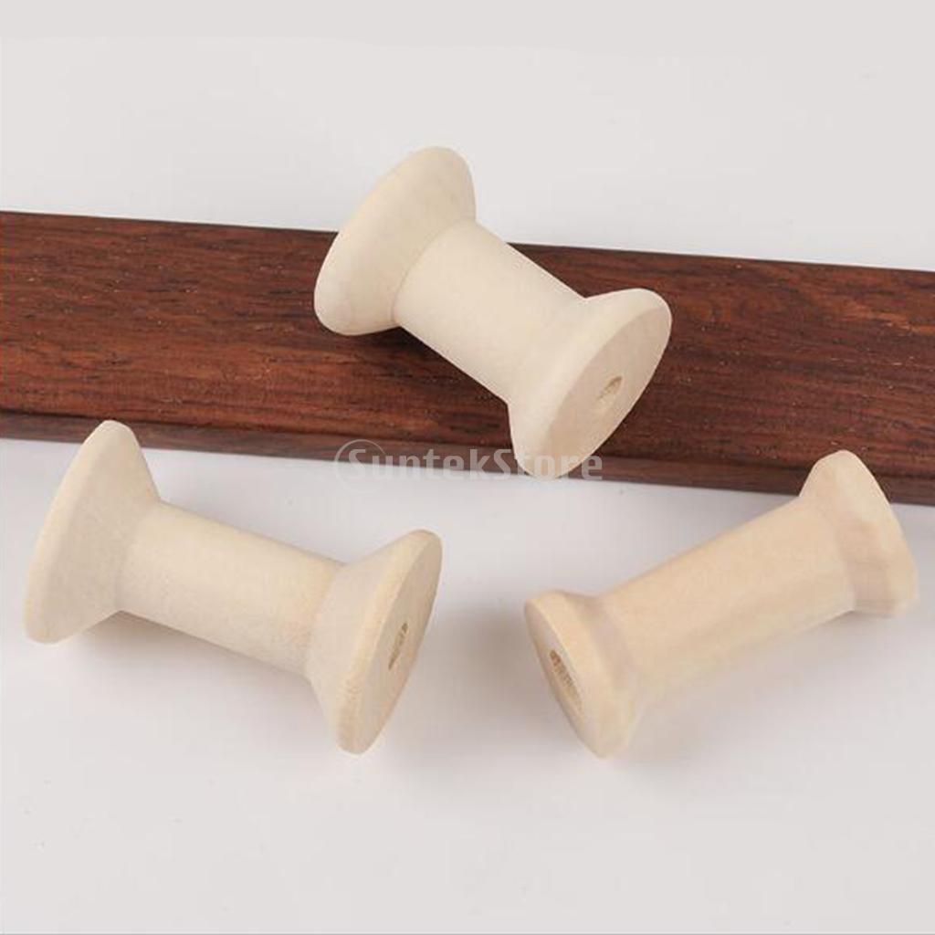 Thread Bobbins Empty - 20 szt. Drewniane szpulki na nici,