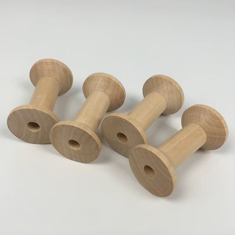 Thread Bobbins Empty - 5 sztuk/partia 60x35mm naturalne puste drewniane