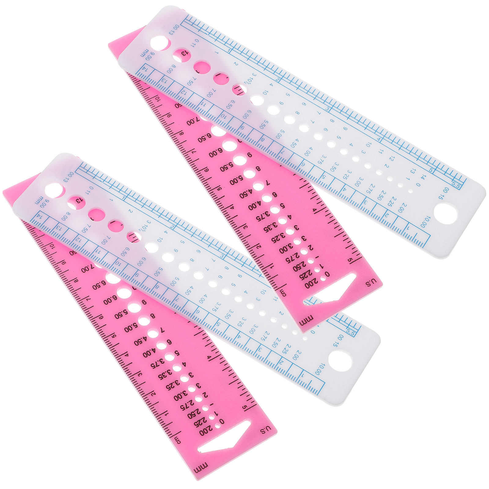 Sewing Gauge Ruler - 4 szt. Miarka do swetrów, plastikowa