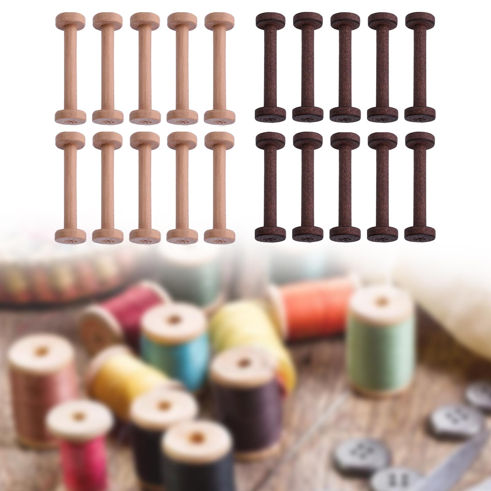 Thread Bobbins Empty - Drewniane szpulki 10 szt. Gładkie wykończenie