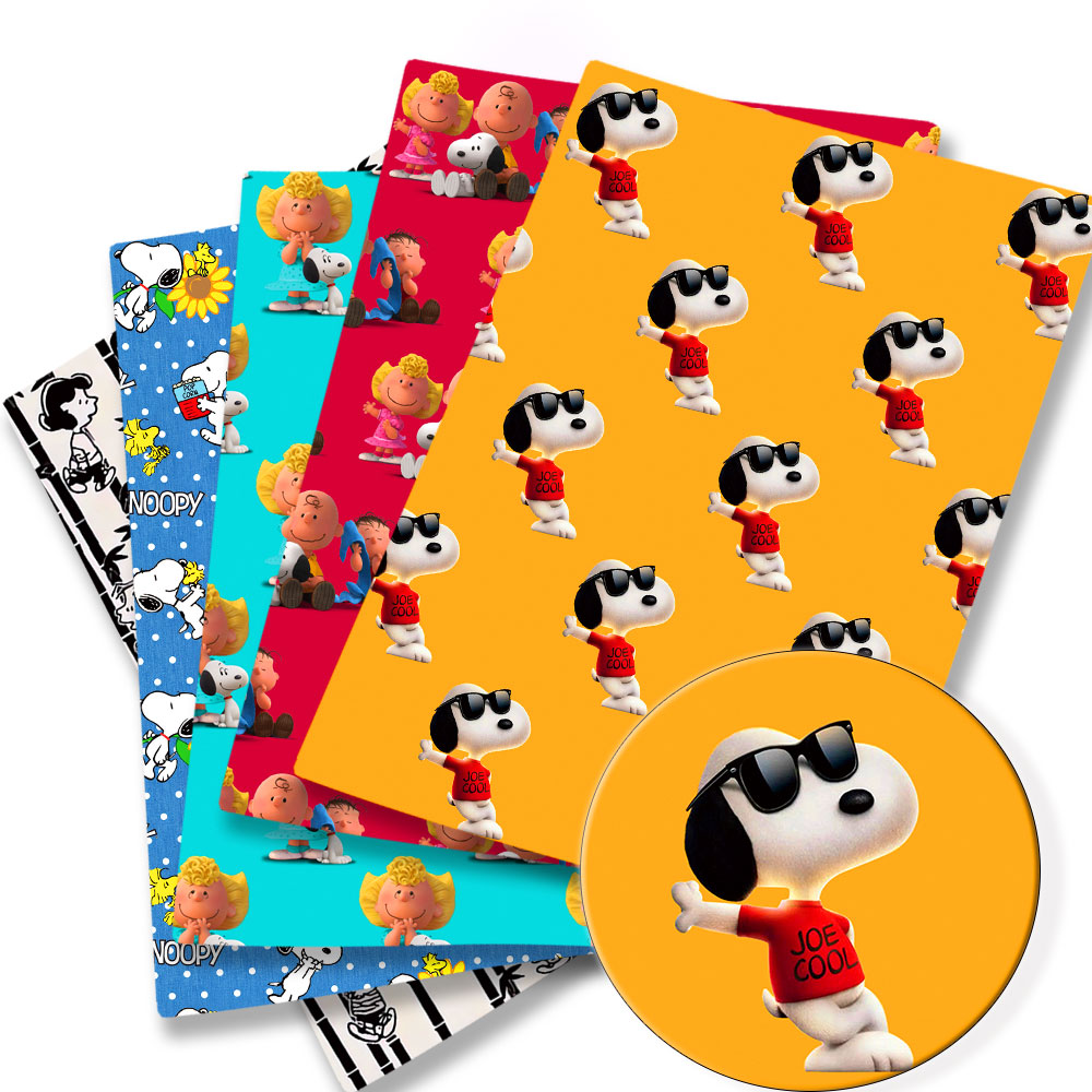 Sewing In Textile - Tkanina TAKARA TOMY Snoopy 140x50CM, poliestrowa