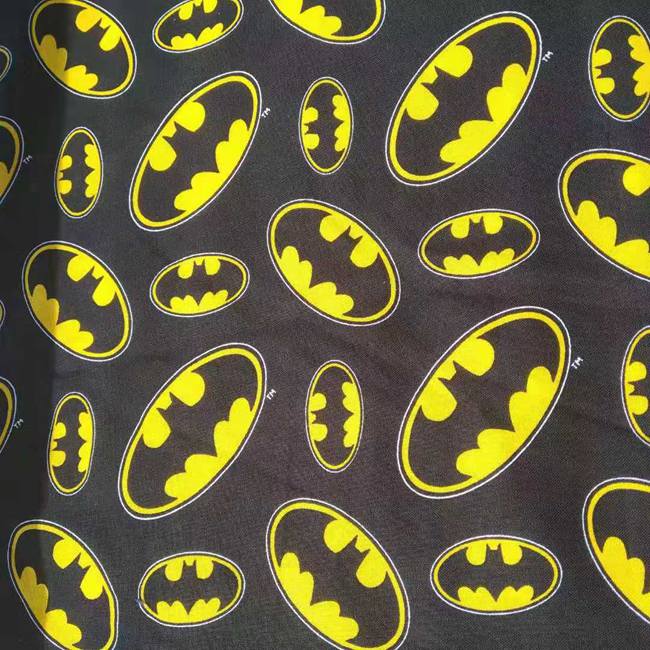 Sewing In Textile - 140cm szerokość Cartoon Batman Logo Design