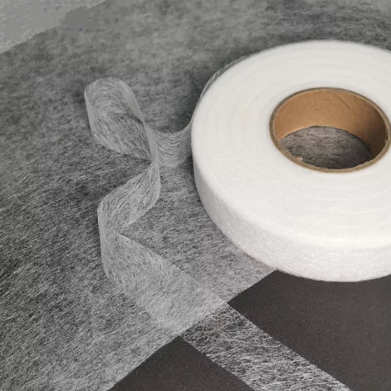 Hem Tape Fusible - 70 jardów/rolka dwustronny włókninowy wplatany klej