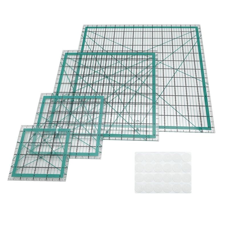 Quilting Ruler Square - Linijki do patchworku, 4 kwadratowe szablony