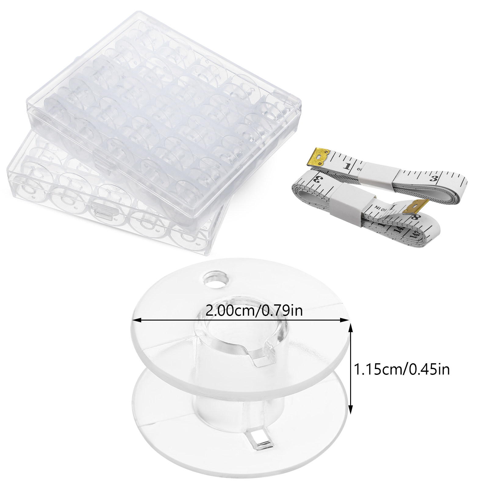 1 Zestaw Przezroczystych Plast – Thread Bobbins Empty recenzja i cena