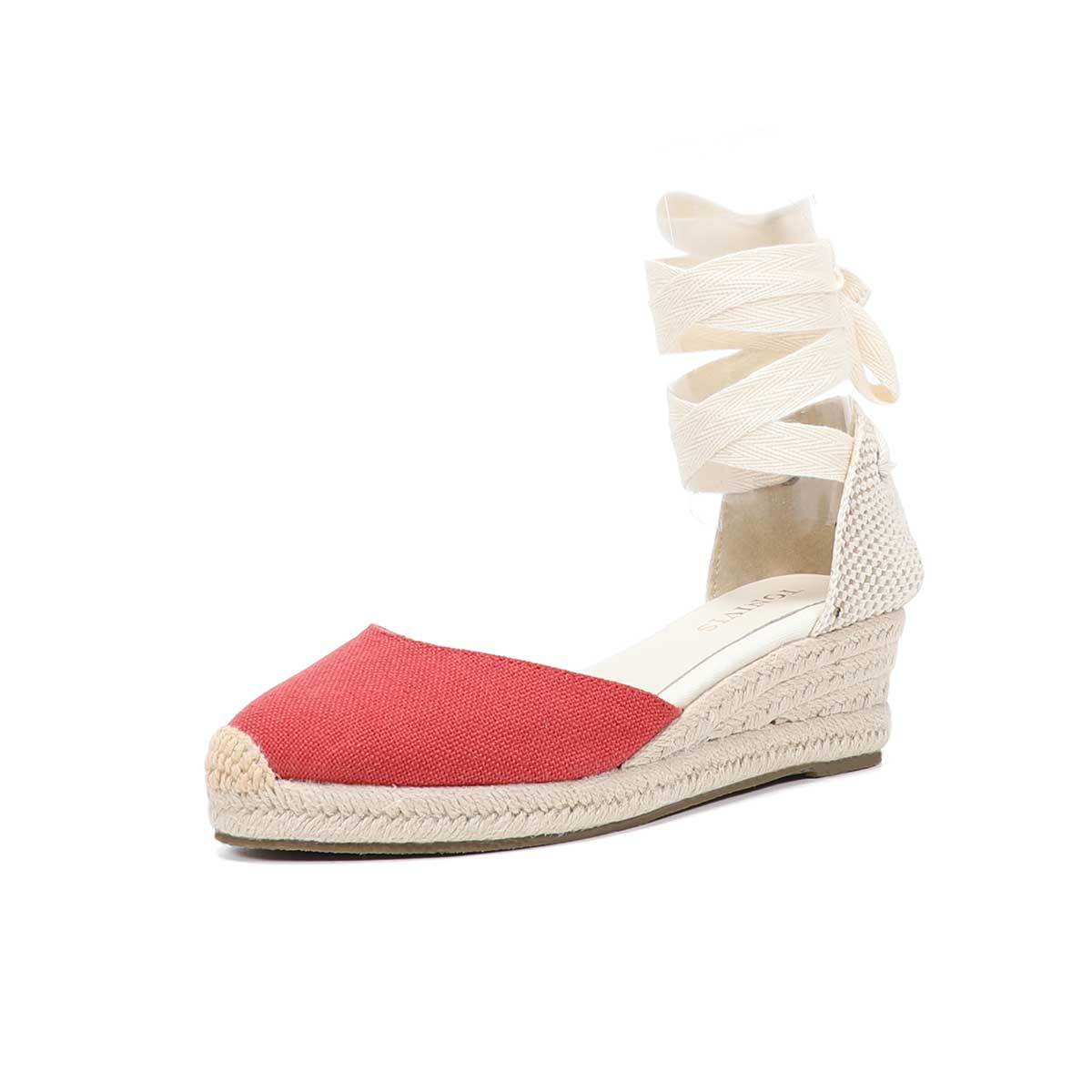 Damskie espadryle na koturnie, – Sewing Cotton recenzja i cena