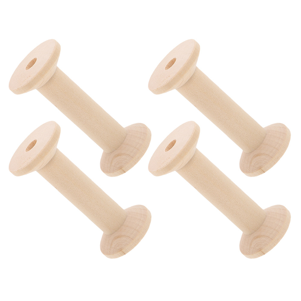 4 sztuki drewnianych pustych s – Thread Bobbins Empty recenzja i cena