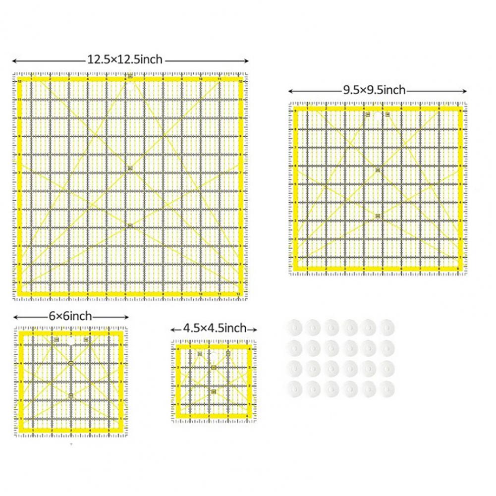 4 szt. akrylowa linijka do pik – Quilting Ruler Square recenzja i cena