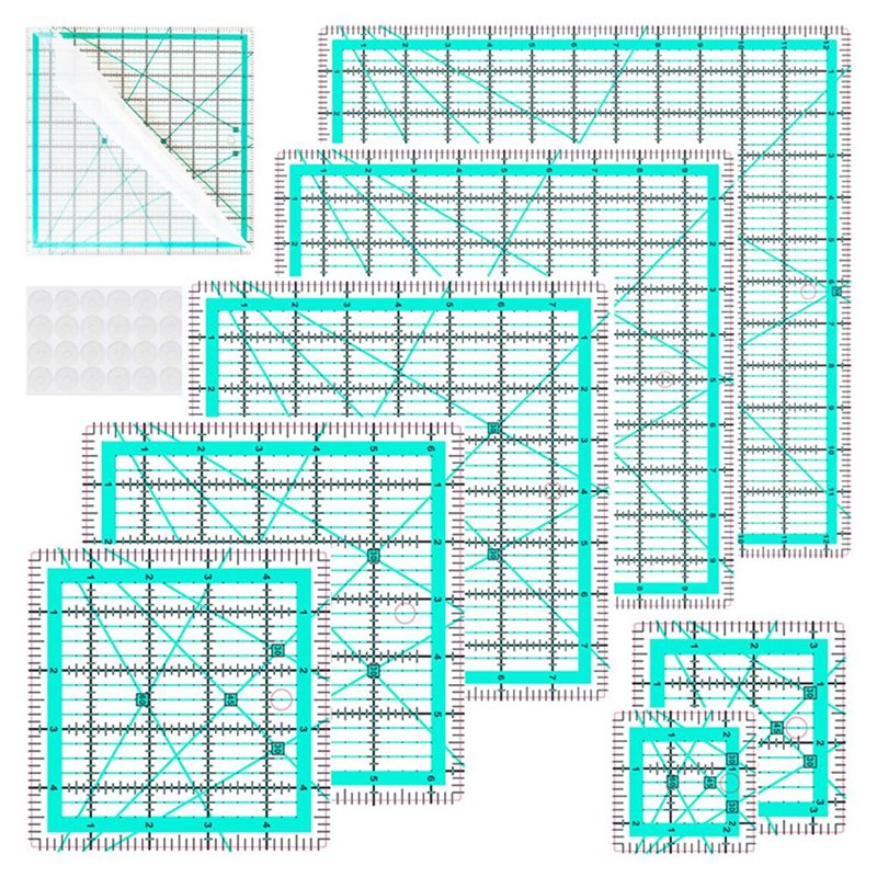 A25F-Blue 7-częściowy zestaw l – Quilting Ruler Square recenzja i cena
