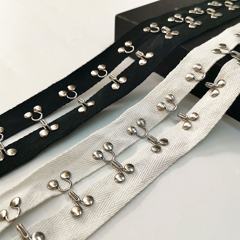 Taśma bawełniana czarno-biała  – Sewing Eyelet Fabric recenzja i cena